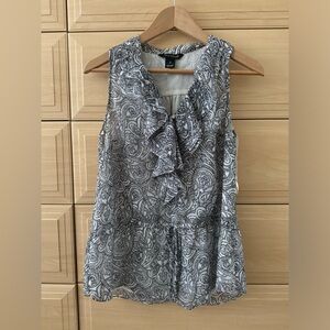 WHBM sleeveless printed blouse